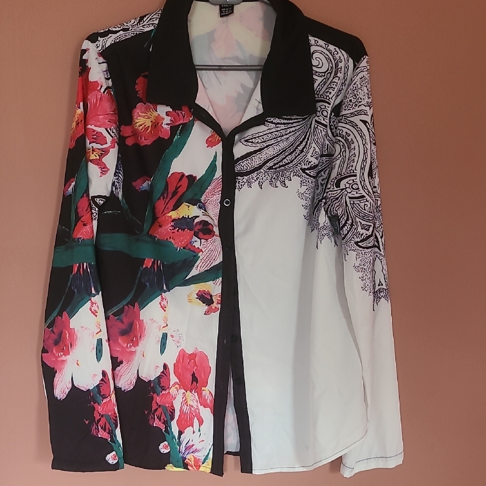 SHEIN Pastel Floral Blouse